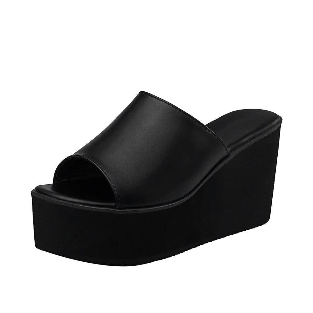 Summer Slip on Women Wedges Sandals Platform High Heels Fashion Open Toe Ladies Casual Shoes Comfortable Promotion Sale