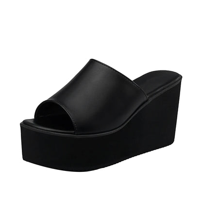 Summer Slip on Women Wedges Sandals Platform High Heels Fashion Open Toe Ladies Casual Shoes Comfortable Promotion Sale