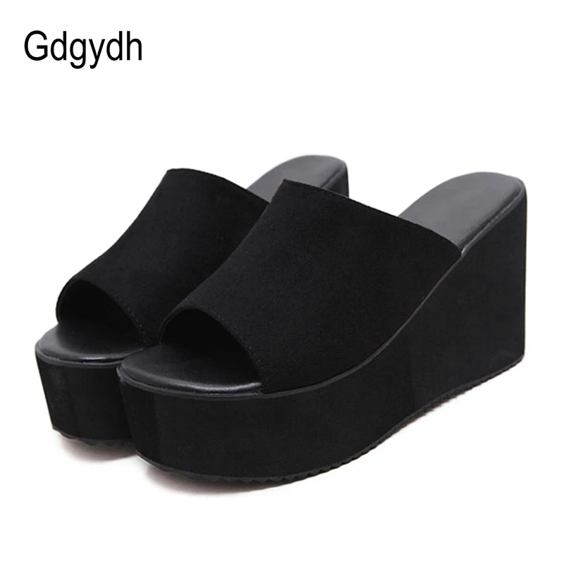 Summer Slip on Women Wedges Sandals Platform High Heels Fashion Open Toe Ladies Casual Shoes Comfortable Promotion Sale