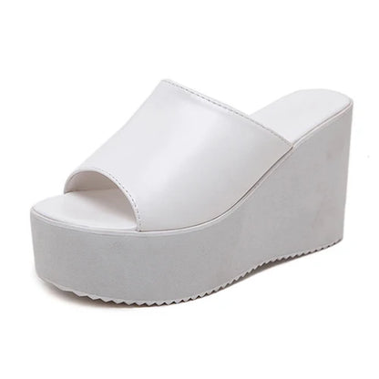 Summer Slip on Women Wedges Sandals Platform High Heels Fashion Open Toe Ladies Casual Shoes Comfortable Promotion Sale