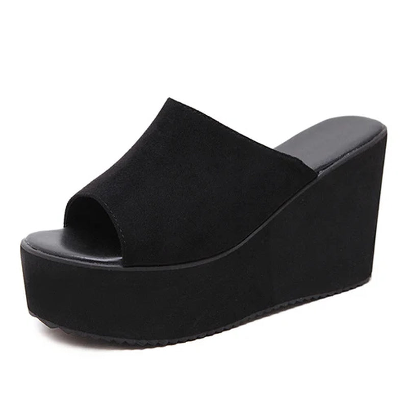 Summer Slip on Women Wedges Sandals Platform High Heels Fashion Open Toe Ladies Casual Shoes Comfortable Promotion Sale