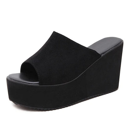 Summer Slip on Women Wedges Sandals Platform High Heels Fashion Open Toe Ladies Casual Shoes Comfortable Promotion Sale