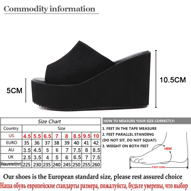 Summer Slip on Women Wedges Sandals Platform High Heels Fashion Open Toe Ladies Casual Shoes Comfortable Promotion Sale